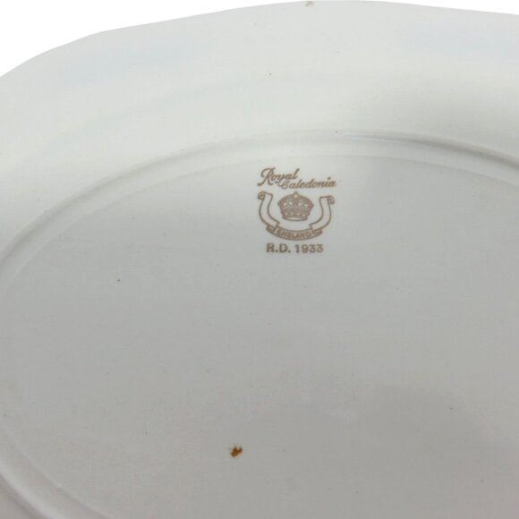 ROYAL CALEDONIA Oval Platter Colourful Imari Style 1930s Vintage 11" England - Picture 7 of 8